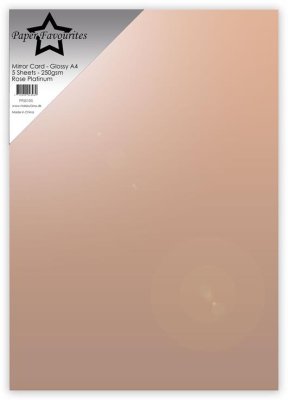  Paper Favourites Mirror Card Glossy - Rose Platinum