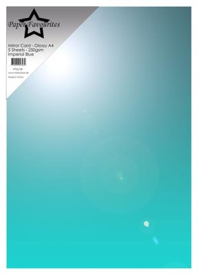  Paper Favourites Mirror Card Glossy - Imperial Blue
