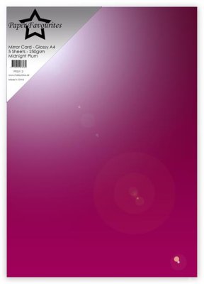  Paper Favourites Mirror Card Glossy - Midnight Plum