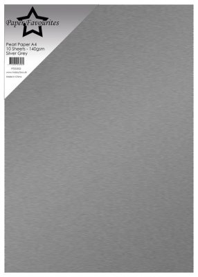 Paper Favourites Pearl Paper 140gsm - Silver Grey