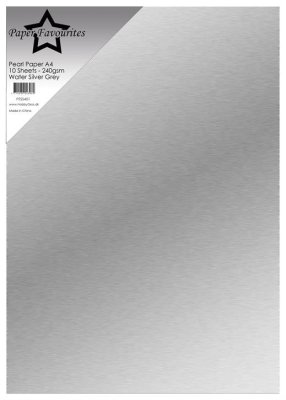 Paper Favourites Pearl paper - Water Silver Grey 