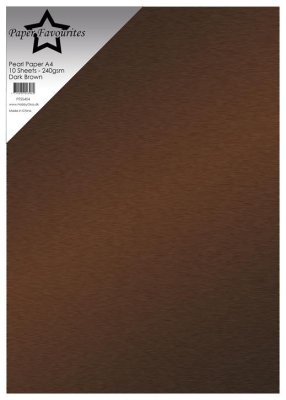 Paper Favourites Pearl paper - Dark Brown
