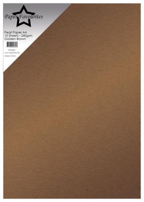 Paper Favourites Pearl paper - Golden Brown