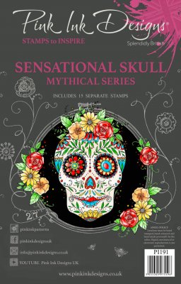 Pink Ink Designs Clear Stamps - Sensational Skull A5