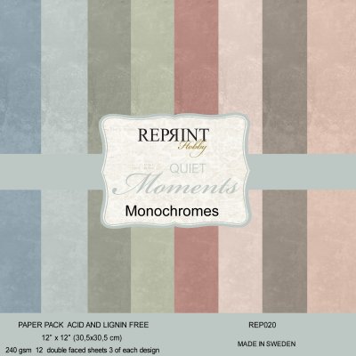 Reprint 12x12 Paper Pack - Quiet Moments Monochromes 
