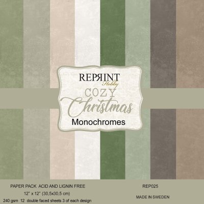 Reprint 12x12 Paperpack - Cozy Christmas Monochromes