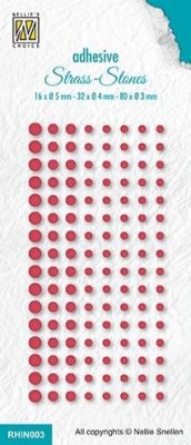 Nellies Choice Rhinestones - Christmas Red