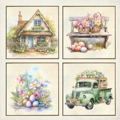 Reprints Klippark Cards 12x12 inch - Easter