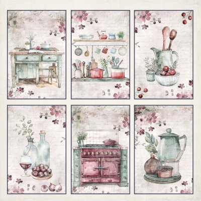 Reprint 12x12 Klippark Cards - Kitchen