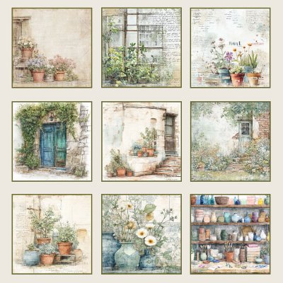 Reprint 12x12 Papper - The Pottery