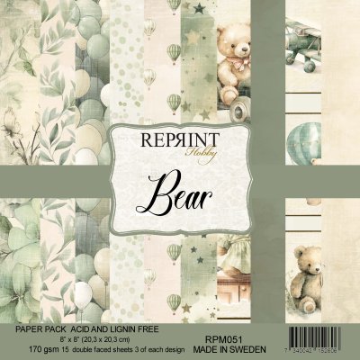 Reprint 8x8 Paper Pack - Bear
