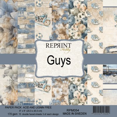 Reprint 12x12 Paper Pack - Guys