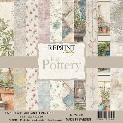 Reprint 8x8 Paper Pack - The Pottery Collection