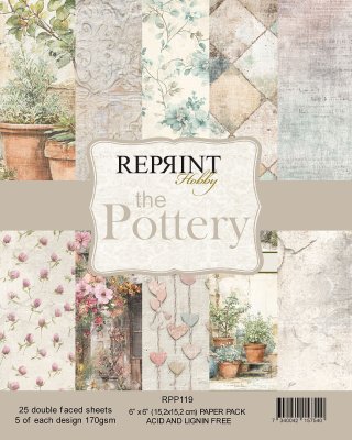Reprint 6x6 Paper Pack - The Pottery Collection