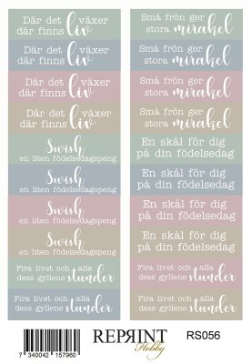 Reprint Stickers Svensk text - The Pottery 