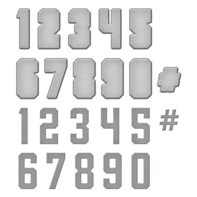 Spellbinders Dies - Jersey Numbers Set