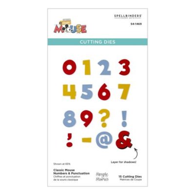 Spellbinders Dies - Classic Mouse Numbers & Punctuation