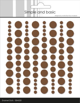 Simple and Basic Enamel Dots - Chocolate Brown