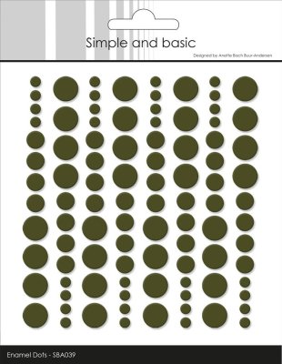 Simple and Basic Enamel Dots - Moss Green