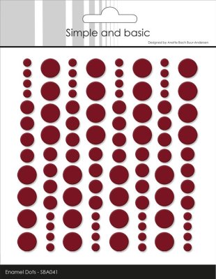 Simple and Basic Enamel Dots - Burgundy 