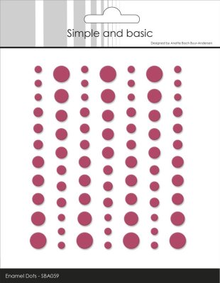 Simple and Basic Matte Enamel Dots - Raspberry