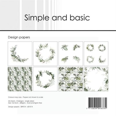 Simple and Basic 6x6 Paper set - Green Softness