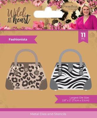 Crafters Companion Die & Stencil - Wild at Heart Fashionista