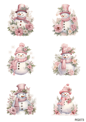 Klippark Rosa Snögubbar