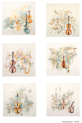 Klippark A4 Pastell Musikinstrument