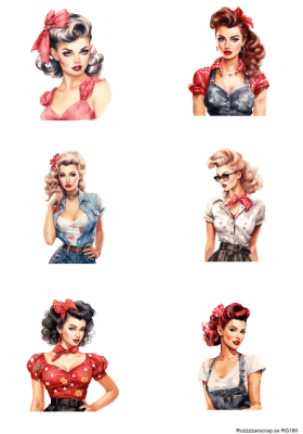 Klippark A4 Rockabillytjejer 