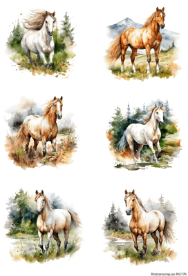 Klippark A4 Hästar i frihet 