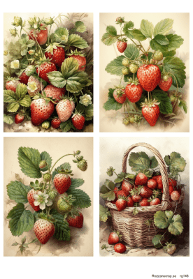 Klippark A4 Jordgubbar