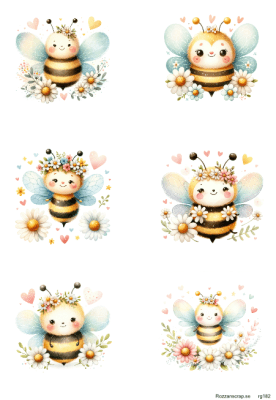 Klippark A4 Söta Bi