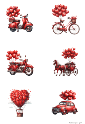 Klippark A4 Alla hjärtan till dig