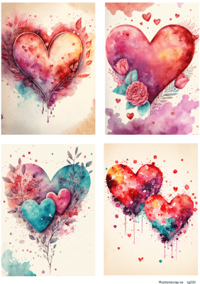 Klippark A4 Hjärtan