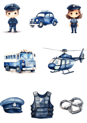 Klippark A4 Söt Polis