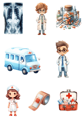 Klippark A4 Söt Sjukhus