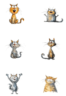 Klippark A4 Kattcharm