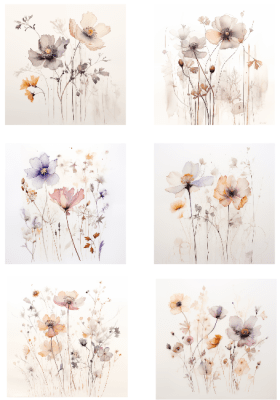 Klippark A4 Skira Blomster