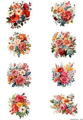 Klippark A4 Vackra Buketter