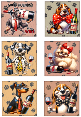 Klippark A4 Crazy Wine Dog