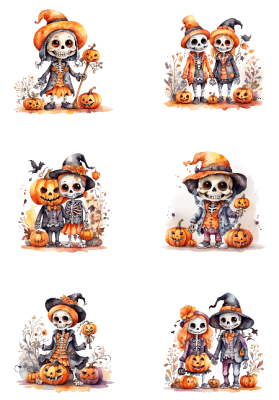 Klippark A4 Halloween med Pumpor