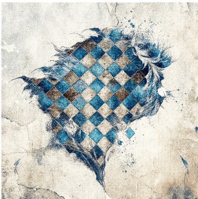 Papper 12x12 inch - Blå Distress 3