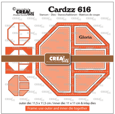 Crealies Cardzz Dies No. 616 - Frame & Inlay Gloria