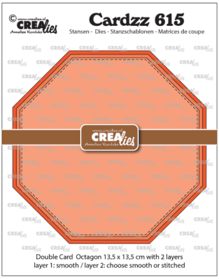 Crealies Cardzz Dies No. 615 - Double Card Octagon 