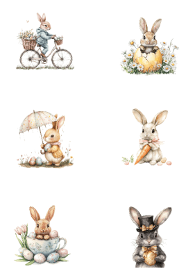 Klippark A4 Påskharar