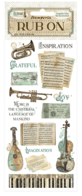 Stamperia Rub On - Music Instruments