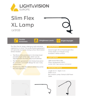 Slim Flex XL Lamp Black 