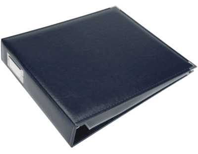 We R Classic Leather D-Ring Album - Navy 