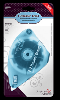 Scrapbook Adhesives Runner GRAND - REFILL Permanent Adhesive Turquoise